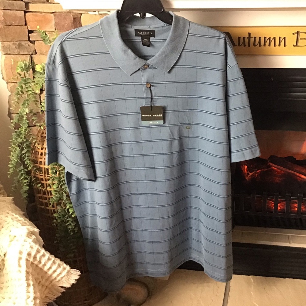 NWT Van Heusen wrinkle free polo shirt B03